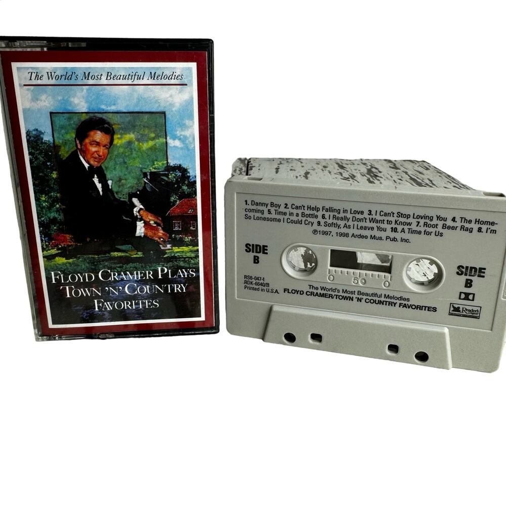 Floyd Cramer Plays Town Country Favorites 1997-1998 Ardee Cassette Tape Country